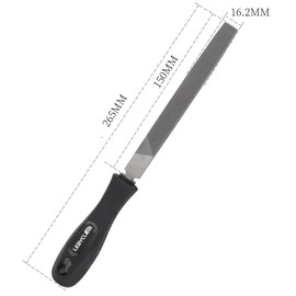 HOUSON Flat File for Bicycle Repairs | 265mm Heavy-Duty Steel (Hardened) | for Fork Saw Edge Smoothing & Deburring | Includes Anti-Slip Grip