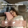 Travel Blanket, Soft 2-in-1 Airplane Blanket, 65x40 Inches, Travel Blanket