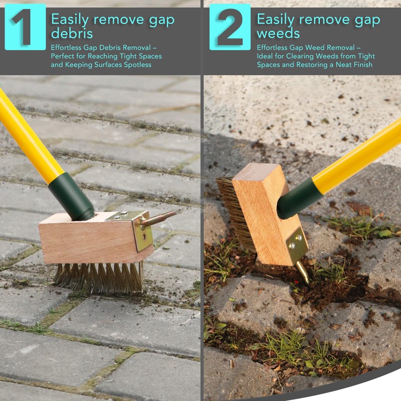 XSSIVE 3-in-1 Wire Broom & Garden Brush Set – Adjustable