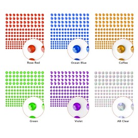Rhinestone Stickers 4125 PCS, Nicpro Self Adhesive Gems Stick on Face Body Hair Makeup Festival, Bling Jewels in 3 Size 25 Colors,25 Embellishments Sheet for Decorations Crafts Nail Card