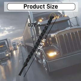 Hxszk Air Horns Pull Cord - 14.5" Heavy Duty Braided Synthetic Leather Replacement Lanyard for Truck, Semi Truck, Boat & Emergency (1 Pack)