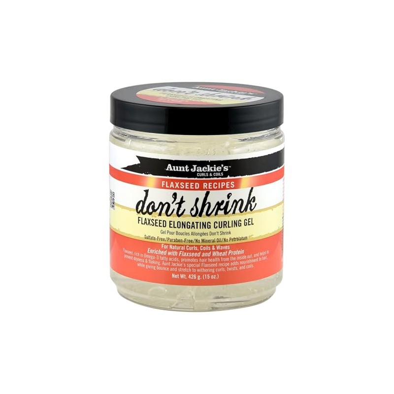 Aunt Jackie's Don't Shrink Flaxseed Elongating Curling Gel, 15 Ounce