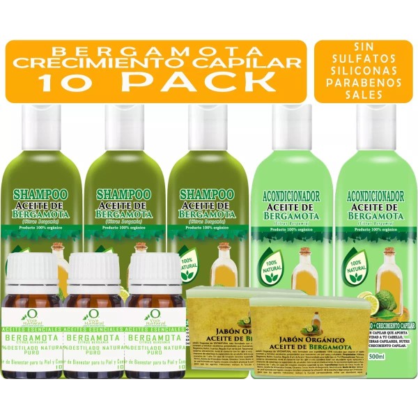 Vivenatural 3 Shampoo De Bergamota 2 Acondicionador 2 Jabones 3