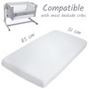 Chicco nexttome Crib Sheets 51x85cm Fully Fitted and 100% Organic