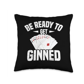 Gin Rummy Score Pads Gin Rummy Card Game Player Gin Rummy Throw Pillow