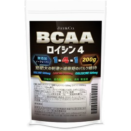 JAY&CO. 無添加人工甘味料 ロイシン4倍 BCAA 筋肥大を刺激 (ノーフレーバー, 200g)
