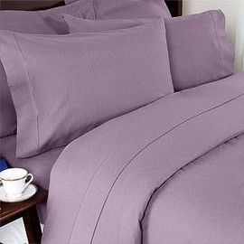 1000 Thread Count Two (2) Piece Twin Size Lavender Solid Duvet Cover Set, 100% Egyptian Cotton, Premium Hotel Quality