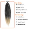 BRUNNACE Dreadlock Extensions 24inch Soft Crochet DE Dreads Reggae Style