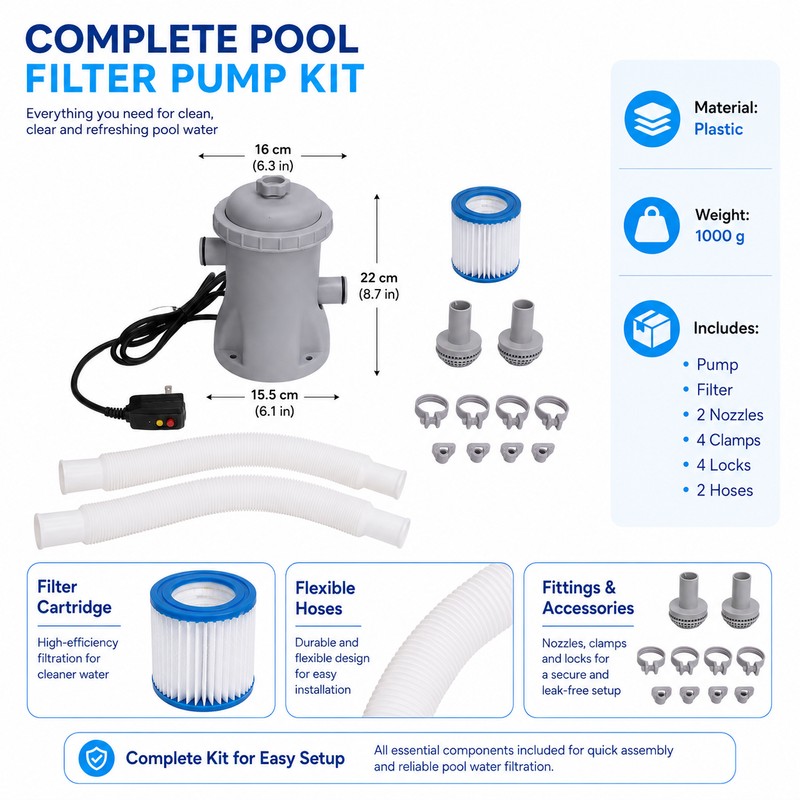 Above Ground Pool Filter Pump for Outdoor Pools – 330