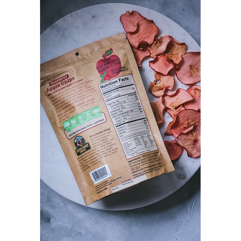 Sisters Fruit Company, Cranberry Apple Chips, All-Natural, No Preservatives, Fat-Free