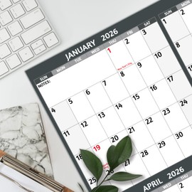 Yearly Wall Calendar 2026 - Large Yearly Calendar 2026 Vetical, Jan 2026 - Dec 2026, 25.2" x 38.2" (Open), 2026 Calendar, Large Wall Calendar 2026, Full Year Paper with Notes, Thicker Paper