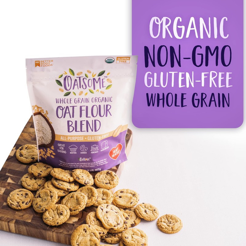 Oatsome Organic Oat Flour Blend, Whole Grain, Gluten-Free, All Purpose