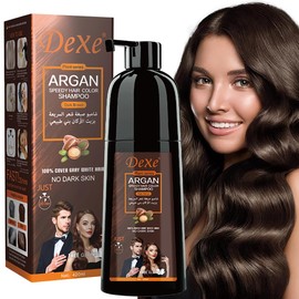 Instant Black Hair Shampoo 420ml - Semi-Permanent Black Hair Dye shampoo for Natural Hair, Lasts 30 Days, Fast Acting Formula for Men & Women (Dark Brown)