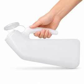 1000ml Male Urinal Bottle with Clear Lid, Leak-Resistant Portable Urine Container for Bedside, Travel, Elderly & Medical Use (1000ml)