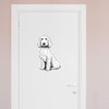 Extra Large 460mm 'Golden Doodle Dog Sitting' Permanent Sticker Decal