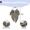 Brown Checkered Hair Accessories for Women Girls Pearl Bow Hair