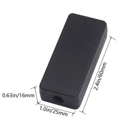 Zulkit 5Pcs Project Boxes ABS Plastic Electrical Project Case Power Junction Box Black 2.36 x 0.98 x 0.63 inch(60x25x16mm)