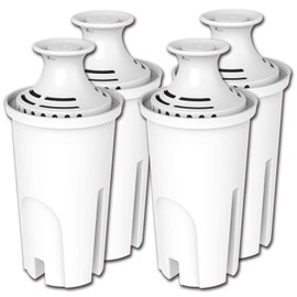 Replacement for Brita Filter, Water Pitcher. PUREUP Filter Compatible with Brita Pitcher Filter Standards Grand, Lake, Capri, Wave Classic 35557, OB03,Pack of 4-Reduces Bad Taste & Odor