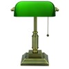 V-Light Antique Bronze Green Shade and Replaceable LED Bulb Banker's