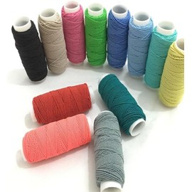 FQTANJU 12 pcs Round Shirring Elastic Craft Cord, 12colors/Pack