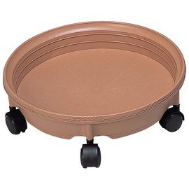 Pot Plate with Wheels 340 Brown