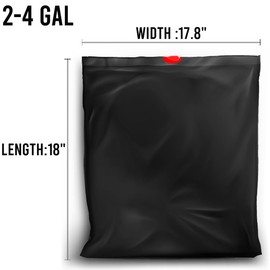 BEIDOU-PAC 2-4 Gallon Trash Bags Drawstring, 100 Count Bulk, Black & Unscented Small Multi-purpose Garbage Bags for Business Home Bathroom Kitchen Commercial and Industrial