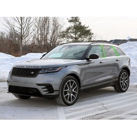 Rvinyl Pillar Post Pre Cut Window Trim Kits in Carbon Fiber 3D Black Compatible with Land Rover Range Rover Velar 2018-2023 - Adhesive Backs