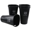 Qqbine 4-Pack Tall Flower Plant Buckets with Handles, Wake Up