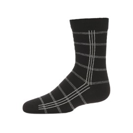 MeMoi Boys' Boxed Stripe Crew Socks Black 12-14