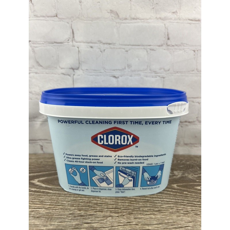 Clorox Triple Action Dishwashing Detergent Pacs Fresh Scent Full Case