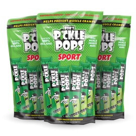Bob's Pickle Pops - Original Dill Juice Flavor Ice Pops - Pre Workout Freeze Pops - Electrolyte Cramp Relief 18 Pops (Six count pack of three)