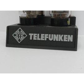 Telefunken Vacuum Tube Display - Displays Four Octal Tubes - Gold & Black