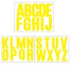 6 Sheets Yellow Letter Stickers A-Z*3 Uppercase Letter Stickers 10MM