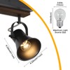 KEESFU 4-Light Track Lighting Kit,Black Semi Flush Mount Ceiling Light