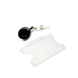 ID Card It Clear ID Card Holder and Black Mini YoYo Retractable Reel - 5