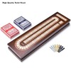 AMEROUS Wooden Cribbage Board Game Set with Magnetic Lock -