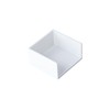 dohobby White Thickened Plastic Sticky Note Holder,Convenient Note Storage Box