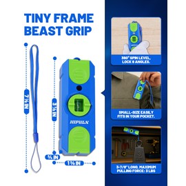 HIPULX Magnetic Stud Finder with 360° Level - Professional Grade Wall Scanner with Extra-Strong Magnet for Wood Studs Detection, Battery-Free Design with Built-in Bubble Level