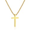 Ursteel Cross Necklace for Men, Mens Cross Pendant Stainless Steel