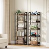 Hosfais 5 Tier Tall Bookshelf: Industrial Wood Book Shelf with