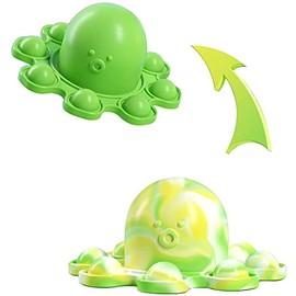 CocoYellow Fidget Toy Pop It Pulpo Antiestres Flip Octupos Colores (Verde)