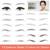Eyebrow Tattoo Stickers 80 Pairs, 8 Sheets Eyebrow Temporary Tattoo