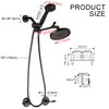 LIWEIKE 2 Handle Shower Faucet Matte Black Two Handles Shower