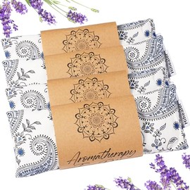 Hihealer Paquete de 4 almohadas de ojos, accesorios de meditación de yoga, lavanda, aromaterapia, máscara de ojos pesada para dormir, yoga, meditación, relajación de cuidado personal para mujeres y madres