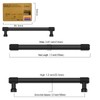 Amerdeco 10 Pack Matte Black Knurled Cabinet Pulls 6.3 Inch(160mm)