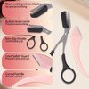 3Pack Eyebrow Scissors with Comb,Stainless Steel Eyebrow Trimmer Scissors with
