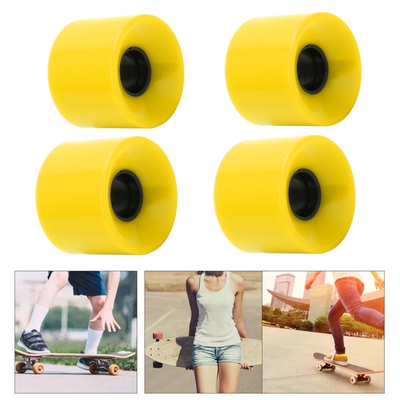 PUENTE 4pcs 60x45mm Skateboard Wheels 78A Longboard Cruiser Wheels Replacement