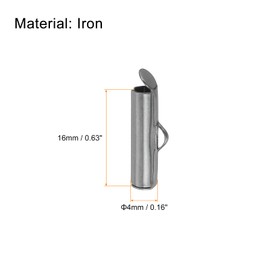 QUARKZMAN Pack of 100 Slide-On Clasps, 16 mm Tube Bead Slider Clamp Clasps for Multi-Strand DIY Crafts, Metallic Black