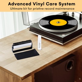 Prosumers Choice Record Cleaning Kit - Vinyl Cleaner Accessories - Vinyl Record Scratch Repair Kit - Premium Microfiber Brush Care - Spin Cleaning Solution - Care for All Records - LP Record Cleaner