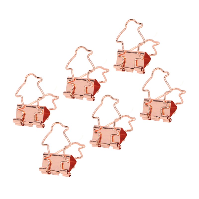 100Pcs Binder Clips Hollow Penguin Shape Sturdy Metal Small Binder